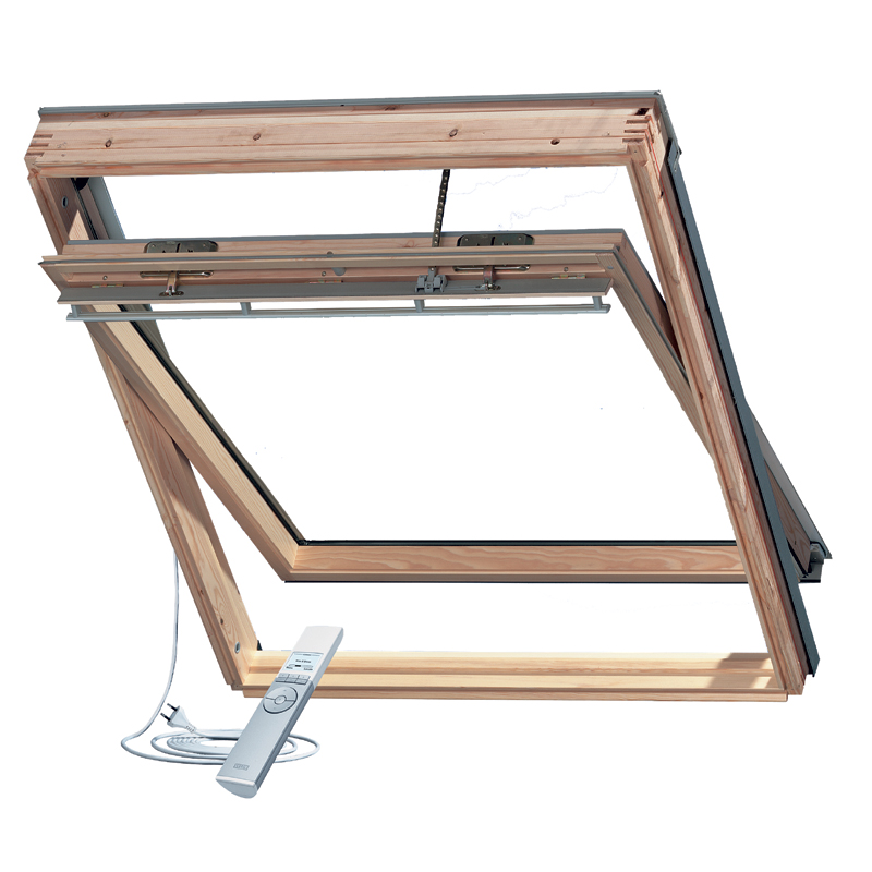 Electronic Roof Windows Wood & White