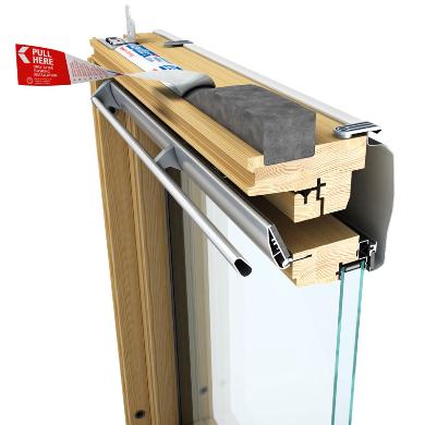 Keylite Centre Pivot Integral Blind Timber Roof Window I-CP