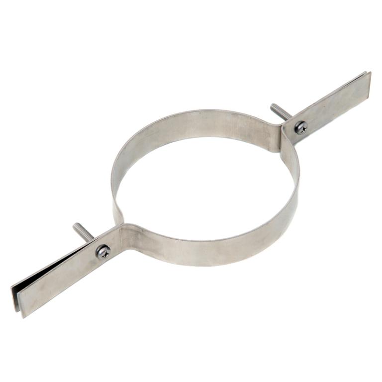 Clamping bracket for flexible flue liner