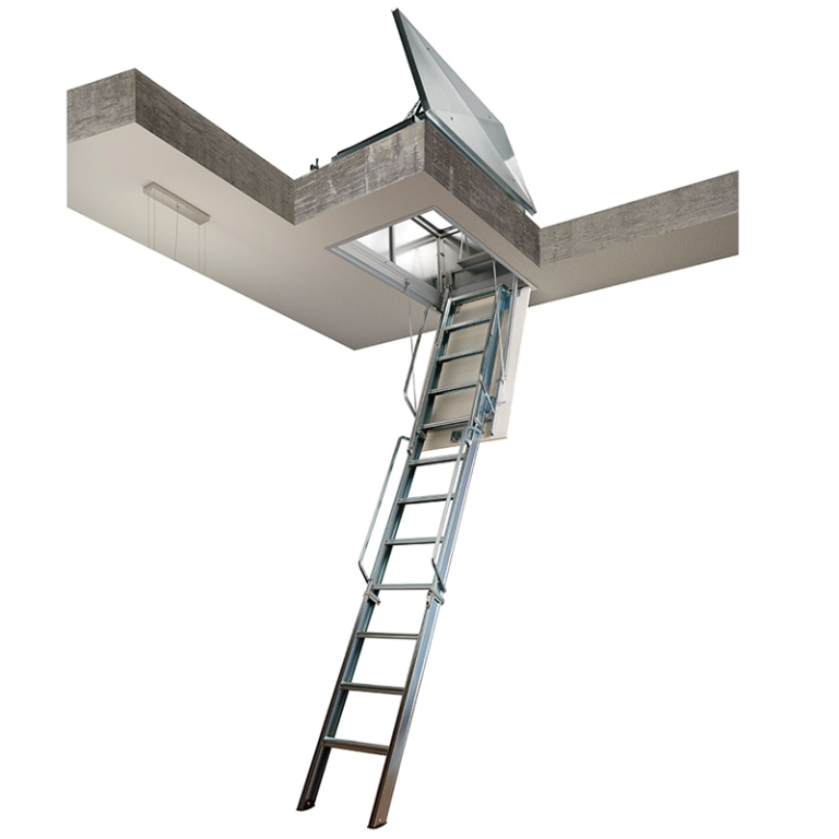Flat Roof Access Ladder - Manual Top Lid