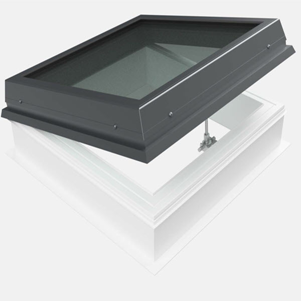  Loft Shop Raylux Manual Opening Flat Glass Grey 150 Vertical Upstand